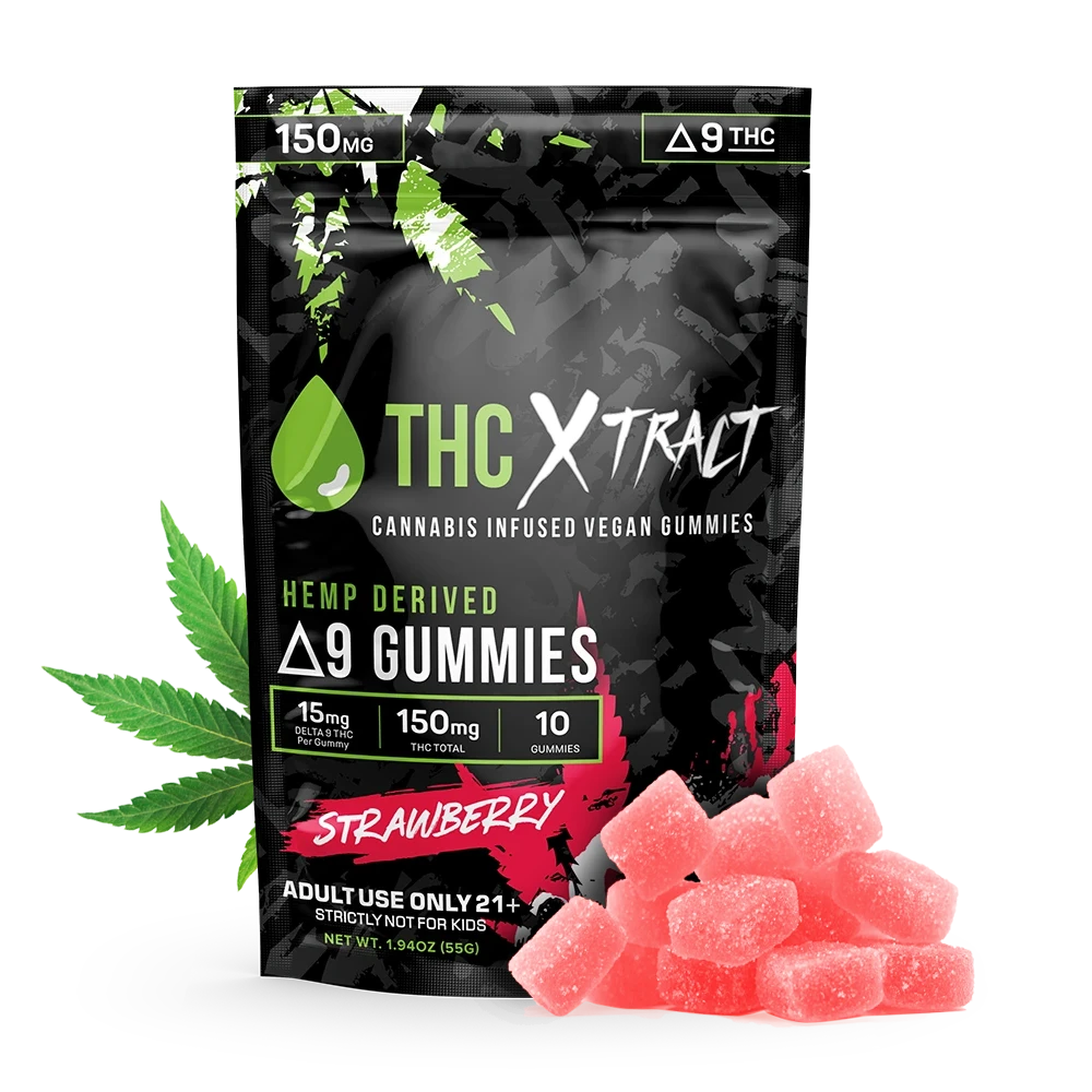 Strawberry Delta 9 THC Gummies | 10-COUNT | 150MG