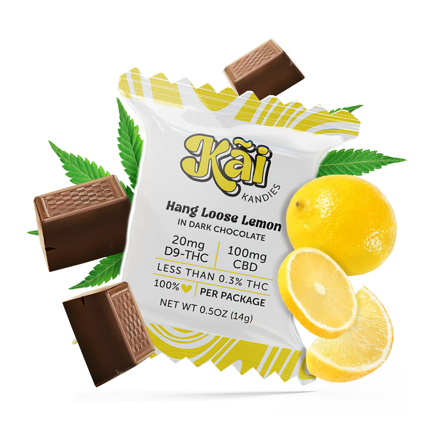 Lemon THC Chocolates | 5-Count | 100mg
