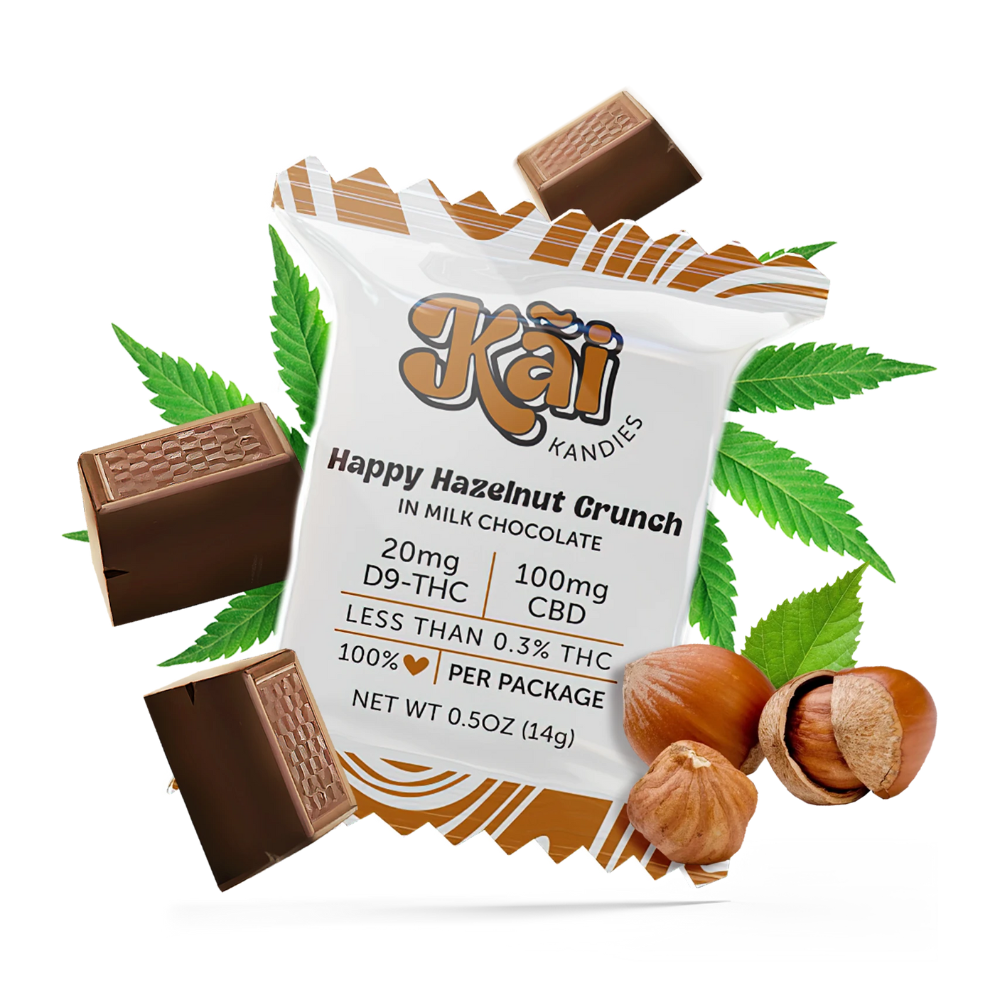 Hazelnut THC Chocolates | 5-Count | 100mg