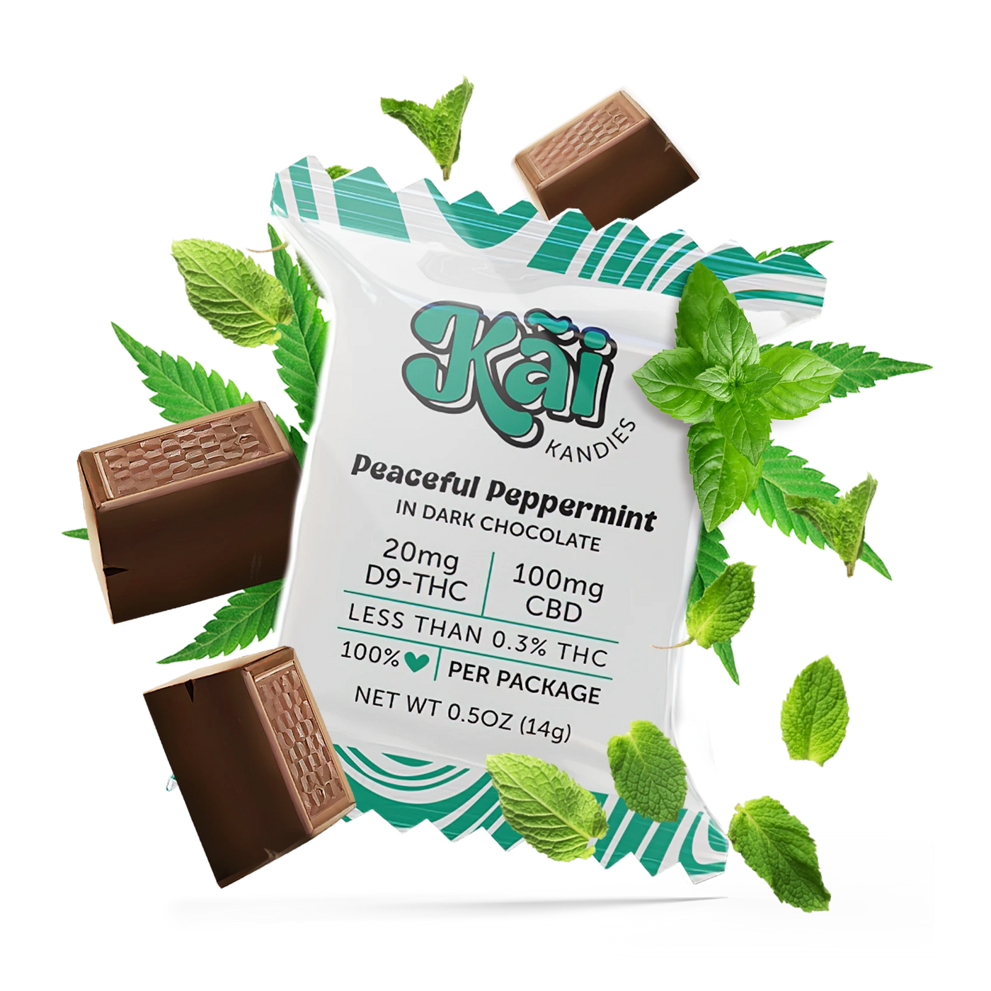Peppermint THC Chocolates | 5-Count | 100mg